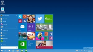 Windows 10 start page