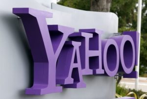 SUNNYVALE, CA - JULY 17: The Yahoo logo is displayed in front of the Yahoo headqarters on July 17, 2012 in Sunnyvale, California. Yahoo will report Q2 earnings one day after former Google executive Marissa Mayer was named as the new CEO. Photo by Justin Sullivan/Getty Images)